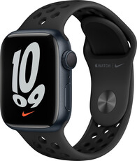 Apple Watch Nike Series 7 GPS, 41mm, Starlight Aluminium Case with Anthracite/Black Nike Sport Band
