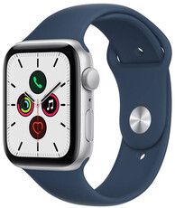 Apple Watch SE GPS, 40mm, Silver Aluminium Case with Abyss Blue Sport Band
