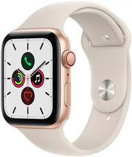 Apple Watch SE GPS + Cellular, 44mm, Gold Aluminium Case with Starlight Sport Band