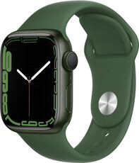 Apple Watch Series 7 GPS, 41mm, Green Aluminium Case with Clover Sport Band