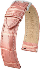 Pink leather strap Hirsch Duke Metallic M 01027122-2 (Calfskin)