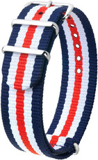 Multicoloured textile NATO strap Hirsch Rush L 40406028-2 (Nylon)