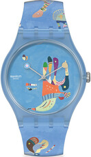 Watches Swatch x Centre Pompidou, Blue Sky By Vassily Kandinsky UOZ342