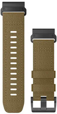 Nylon strap Garmin 26mm (for Garmin Fenix 8/7X/6X (51mm), Tactix etc.), brown, QuickFit, 010-13010-11