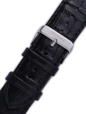 Strap Orient UDEAJSB, leather black, silver clasp (pro model FUNC7)