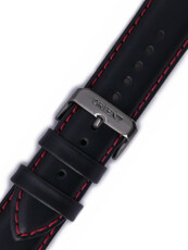 Strap Orient UDEUA00, leather black, black clasp (pro model FET0Q)