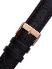Strap Orient UDEVNRC, leather brown, rosegold clasp (pro modely FAC00, FER24)