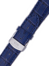 Strap Orient UDCGTSD, leather blue, silver clasp (pro model CEX0P)