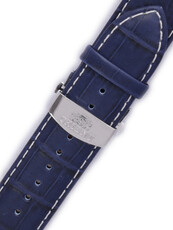 Strap Orient UDCYPSD, leather blue, silver clasp (pro model CFT00)