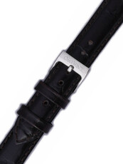 Strap Orient UDDNNSC, leather black, silver clasp (pro model FNR1Q)