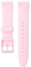 Unisex pink silicone strap pro watches Swatch 17mm
