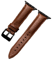 Strap pro Apple Watch, leather, brown, black clasp (case size 42/44/45mm)