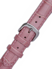 Strap Orient UDERGSZ, leather pink, silver clasp (pro model FDBAE)
