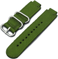 Strap pro Casio G-Shock, nylon, green, silver clasp (pro modely GM-110/GA-2100, GA-110, DW-5600)
