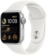 Apple Watch SE (2022) GPS, 40mm, Silver Aluminium Case with White Sport Loop