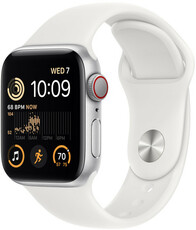 Apple Watch SE (2022) GPS + Cellular, 40mm, Silver Aluminium Case with White Sport Loop