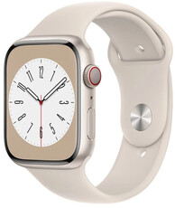 Apple Watch Series 8, GPS + Cellular, 45mm, Starlight Aluminium Case with Sport Loop