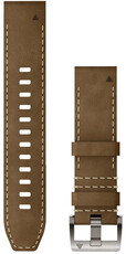 Leather strap Garmin 22mm (pro Garmin Fenix 8/7/6 (47mm), Epix 2 aj.), Brown V4, QuickFit