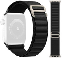 Strap pro Apple Watch, textile, black (pro pouzdra 49/45/44mm)