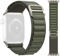 Strap pro Apple Watch, textile, green (pro pouzdra 49/45/44mm)