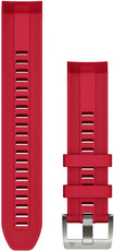 Garmin silicone strap 22mm (for Garmin Fenix 8/7/6 (47mm), Epix 2, etc.), red V2, QuickFit, 010-13225-03