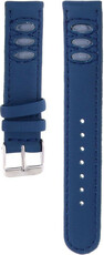 Children's Leather Strap 16 mm, Blue, Silver Buckle