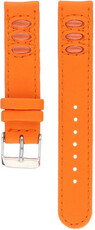 Children's Leather Strap 16 mm, Orange, Silver Buckle