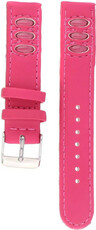 Children's Leather Strap 16 mm, Pink, Silver Buckle