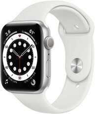 Apple Watch Series 6 GPS, 44mm, Silver Aluminium Case with Starlight Sport Band (II. grade of quality)