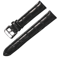 Ricardo Orte, leather strap, black with black stitching, silver clasp