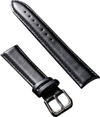 Ricardo Chieti, leather strap, black, silver clasp
