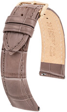 Kožený řemínek Hirsch Duke S 01028337-1, hnědý, teletina, délka S, Quick Release