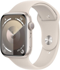 Apple Watch Series 9, GPS, 45mm Pouzdro z hvezdně bílého hliníku, sportovní řemínek M/L