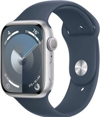 Apple Watch Series 9, GPS, 45mm Pouzdro ze stříbrného hliníku, sportovní řemínek S/M
