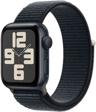 Apple Watch SE (2023) GPS 40mm temně inkoustové hliníkové pouzdro s temně inkoustovým provlékacím sportovním řemínkem