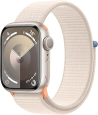 Apple Watch Series 9 GPS 41mm hvězdně bílé hliníkové pouzdro s hvězdně bílým provlékacím sportovním řemínkem
