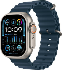 Apple Watch Ultra 2 GPS + Cellular, 49mm titanové pouzdro s modrým oceánským řemínkem