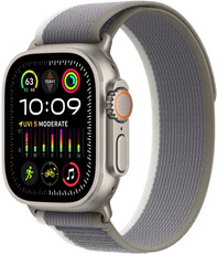 Apple Watch Ultra 2 GPS + Cellular, 49mm titanové pouzdro se zeleno-šedým trailovým tahem - S/M