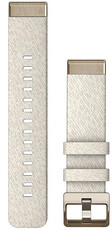 Nylon strap Garmin 20mm (for Garmin Fenix 8/7S/6S (43mm), etc.), white V1, QuickFit, 010-13102-07