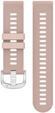 Quick Release strap 18mm, silicone, light pink, silver buckle (Garmin Venu 2S, Vívoactive 4S, Forerunner 265S, Venu 3S, etc.)