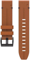 QuickFit strap 22mm, leather, dark brown, black buckle (Garmin Fenix 7/6/5, Epix 2, MARQ 2, etc.)