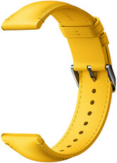 Xiaomi strap universal 22mm, leather, yellow, silver buckle