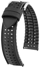 Rubber strap Hirsch NYAD L 0925099050-2, black, natural rubber, length L, Quick Release