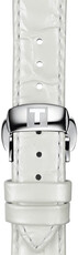 Leather strap Tissot T852.036.795 16mm, White, Quick Release
