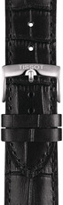 Leather strap Tissot T852.041.653 22mm, black, Quick Release