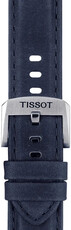Leather strap Tissot T852.046.831 20mm, Blue, Quick Release