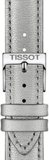 Leather strap Tissot T852.047.129 16mm, Silver, Quick Release