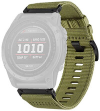 Textile strap Ricardo 22mm (pro Garmin Fenix 8/7/6 (47mm), Epix 2 aj.), Green, QuickFit