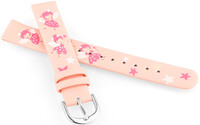 Leatherette strap JVD RJ7223.1 14mm, Pink, Children's