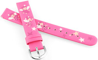 Leatherette strap JVD RJ7223.4 14mm, Pink, Children's